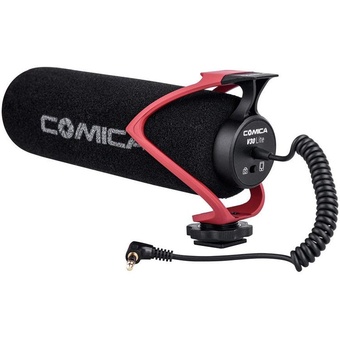Black Comica CVM-V30 PRO Camera Microphone,Super-Cardioid Shotgun Condenser Microphone with 3.5mm Jack,Low-Cut Filter,10dB Adjustable Sensitivity Video Mic for Canon Nikon Sony Panasonic DSLR Camera 