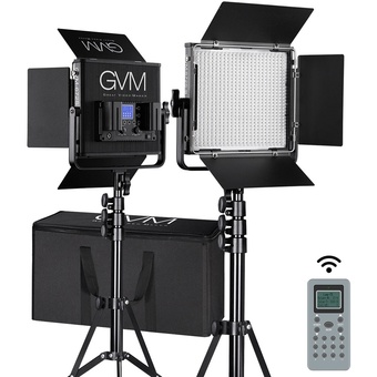 GVM Bi-Colour LED Video 2-Light Kit (Black, 34cm)