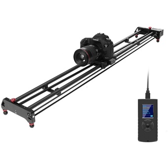 ZC Dawn Camera Slider Dolly Rolling Slider Dolly Car with Remote Control 5 Speed Weight Up to 4Kg Adjustable Chargeable Mini Slider for DSLR Camera iOS Android Smartphone,Black 
