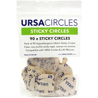 Ursa Circles Adhesive Lav Mounts - Sticky Circles (90 Pack, Hypoallergenic)