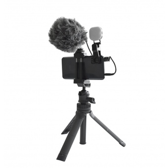 CKMOVA MST3 Vlogging Bundle with VCM5 Microphone, L.E.D Light & Extendable Tripod