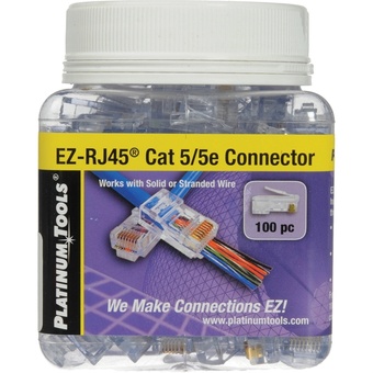 Platinum Tools EZ-RJ45 CAT5/5e Connectors (Jar, 100)
