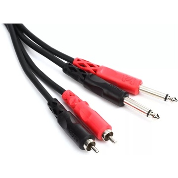 Hosa CPR-202 1/4' to RCA Cable 2m (Molded Plugs)