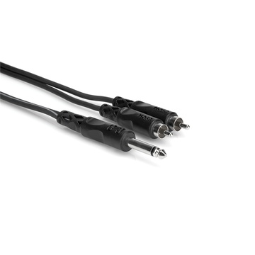 Hosa CYR-101 1/4'' to RCA Y-Cable 1m