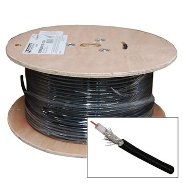 DYNAMIX RG6 Shielded Cable Roll (Black, 100m)