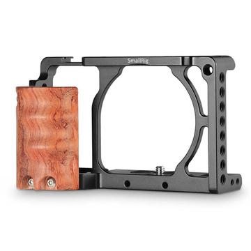 SmallRig 2082 Cage with Wooden Handgrip for Sony A6000/A6300
