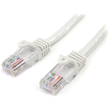 StarTech Snagless UTP Cat5e Patch Cable (White, 1m)
