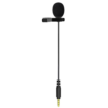 CKMOVA Black Clip-On Omnidirectional Lavalier Microphone with 3.5mm TRRS (1.5m Cable)