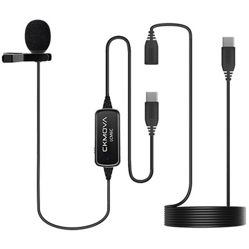 CKMOVA LCM6C Lavalier Microphone for USB Type-C Devices (2m + 4m Cable)