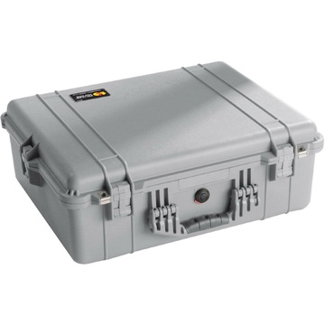 Pelican 1600 Case with Padded Divider Set (Silver)