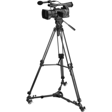 Magnus VT-4000 Tripod System Kit with Fluid Video Head, Dolly, and Pan Bar