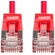 DYNAMIX Cat6A S/FTP Slimline Shielded 10G Patch Lead (Red, 1.5m)
