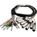 Hosa STX804M 8-Channel Stereo Male 1/4" Phone to Male 3-Pin XLR Snake Cable - 13.1' (4 m)