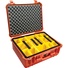 Pelican 1554 Waterproof 1550 Case with Yellow and Black Divider Set (Orange)