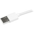 StarTech Angled Black Apple 8-pin Lightning Connector to USB Cable (2m, White)