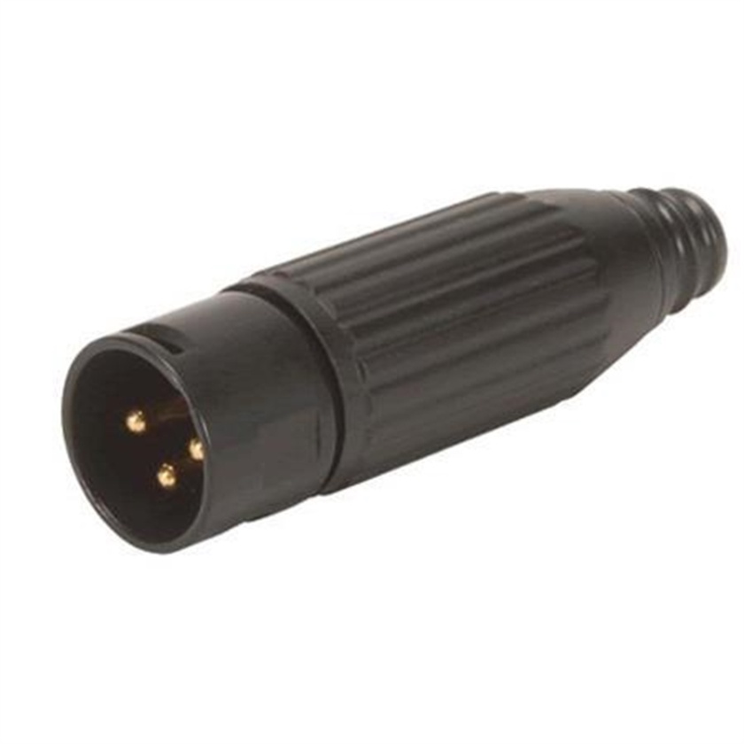 Switchcraft AAA Series 3-Pin XLR Male Cable Mount (Black Metal, Gold Pins)