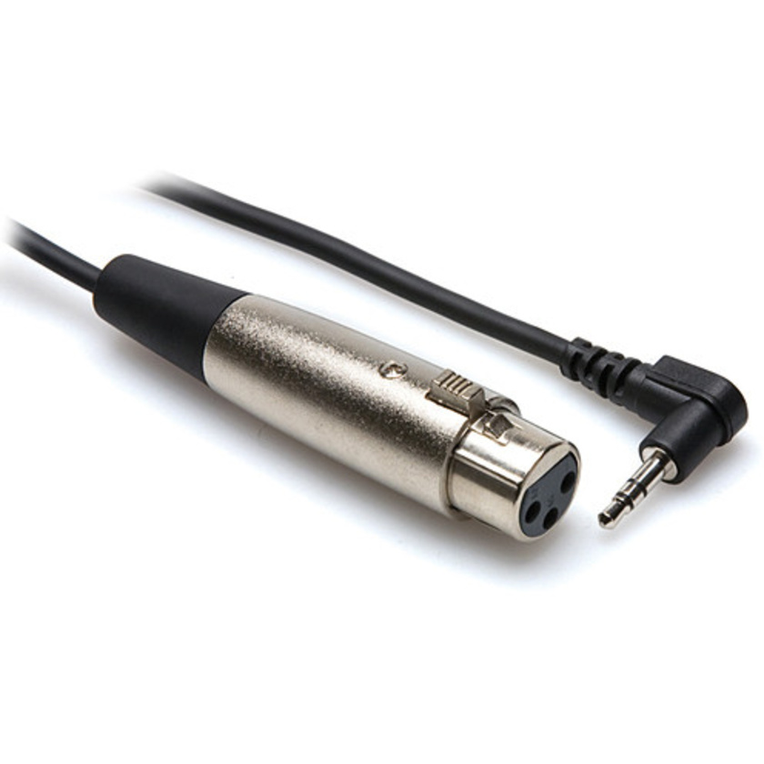 Hosa XVM-110F Female XLR 3 pin to Right-Angle 3.5mm TRS Microphone Cable-10'