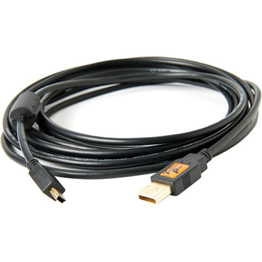 Tether Tools 15' (4.57 m) TetherPro USB 2.0 Male to Mini-B 5-Pin Cable (Black)