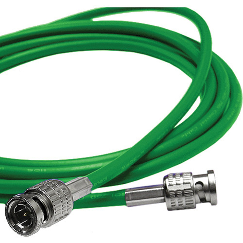 Canare 6' L-3CFW RG59 HD-SDI Coaxial Cable with Male BNCs (Green)