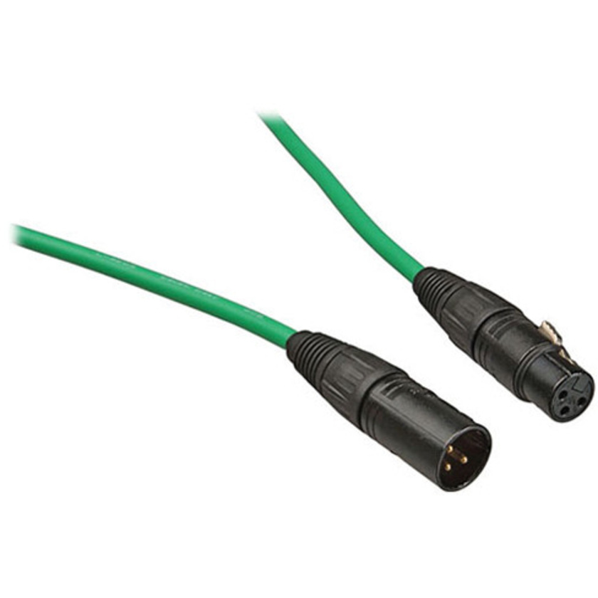 Canare L-4E6S Star Quad XLRM to XLRF Microphone Cable - 15' (Green)