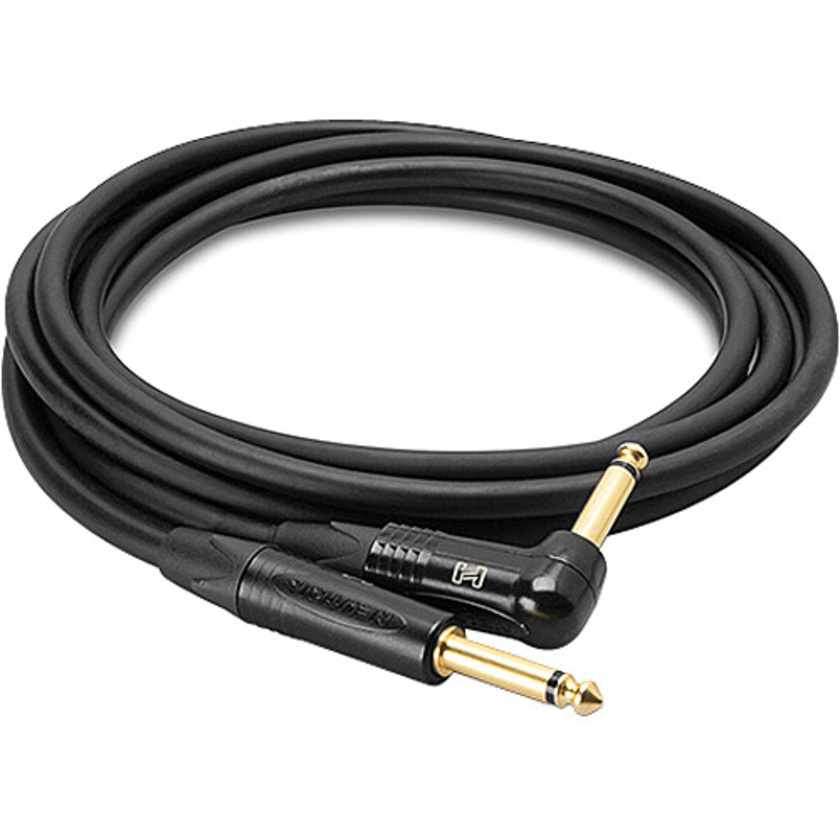 Hosa CGK-030R Edge Guitar Cable - Straight 1/4" TS Male to Right Angle 1/4" TS Male (30ft)