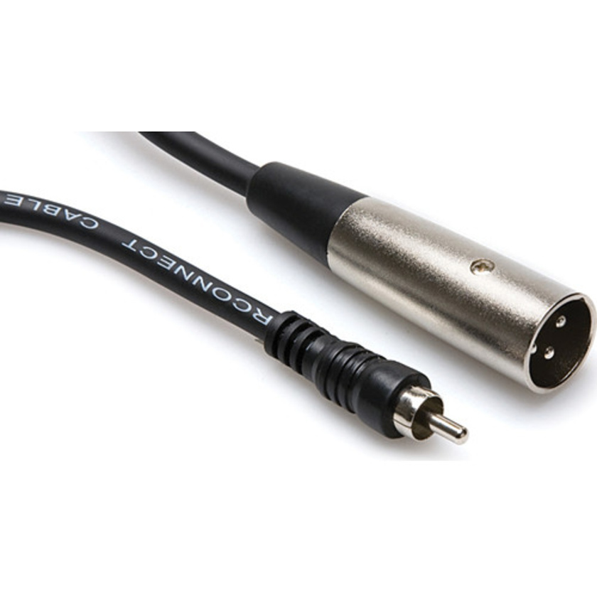 Hosa XRM-110 RCA Male to 3-Pin XLR Male Audio Cable (Metal) - 10'