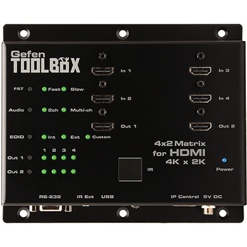 Gefen ToolBox 4x2 Matrix for HDMI 4K x 2K (Black)
