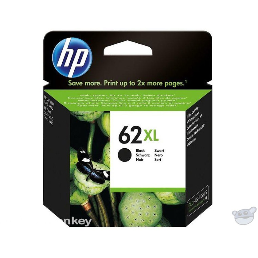 HP 62XL High Yield Black Original Ink Cartridge (C2P05AA)