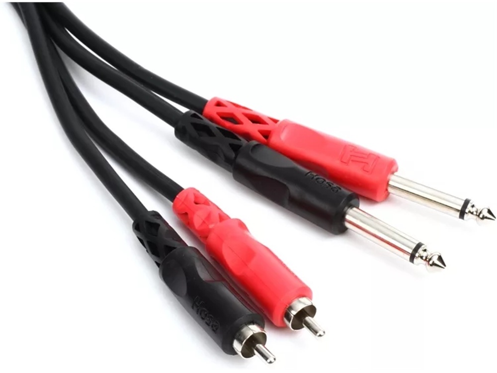 Hosa CPR-202 1/4' to RCA Cable 2m (Molded Plugs)