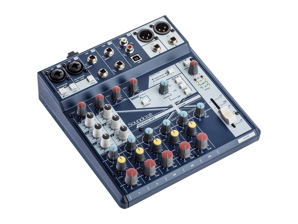 Soundcraft Notepad-8FX Small-Format Analog Mixing Console with USB I/O and Lexicon Effects