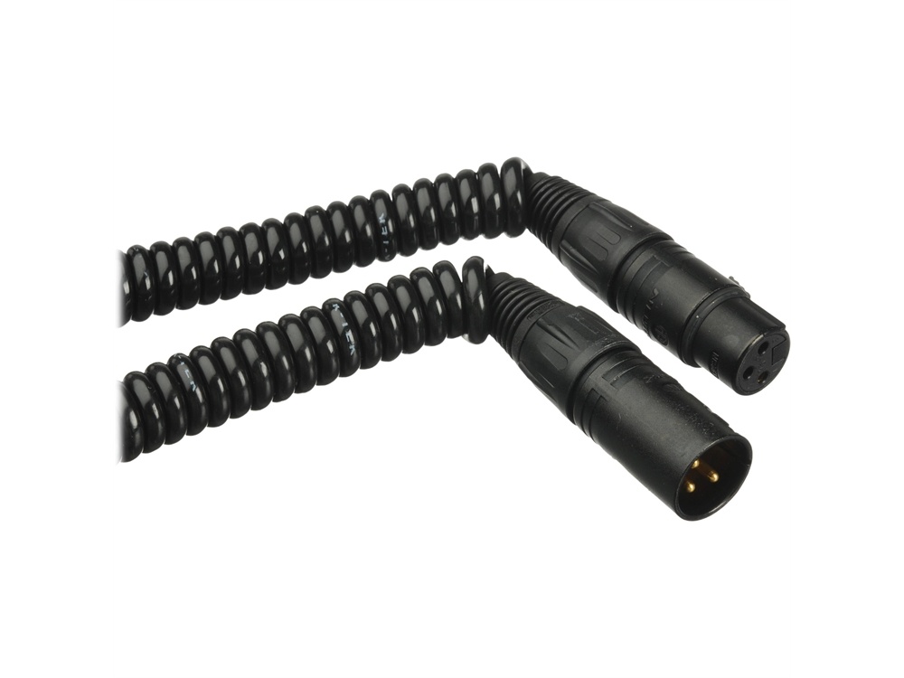 K-Tek XLR Male to XLR Female Coiled Microphone Cable (0.45 - 3 m)