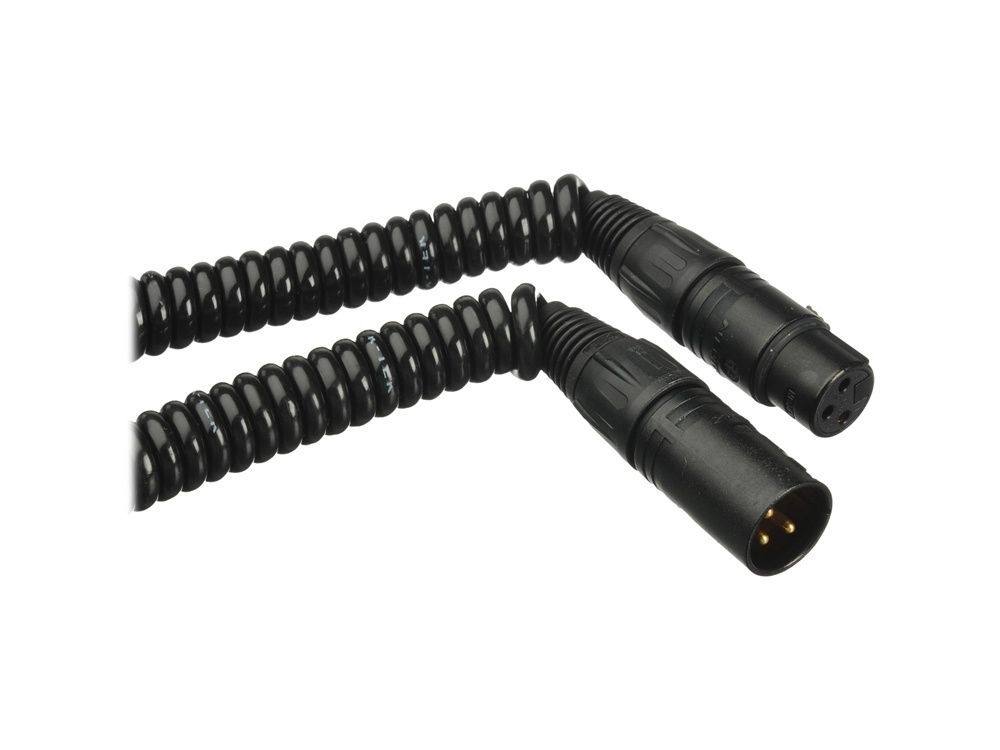 K-Tek XLR Male to XLR Female Coiled Microphone Cable (0.9 to 5.5 m)