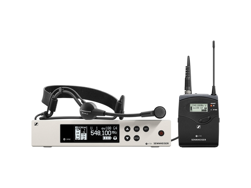 Sennheiser EW 100 G4-ME 3-II Wireless Bodypack System with ME 3-II Headset Microphone (B Band)
