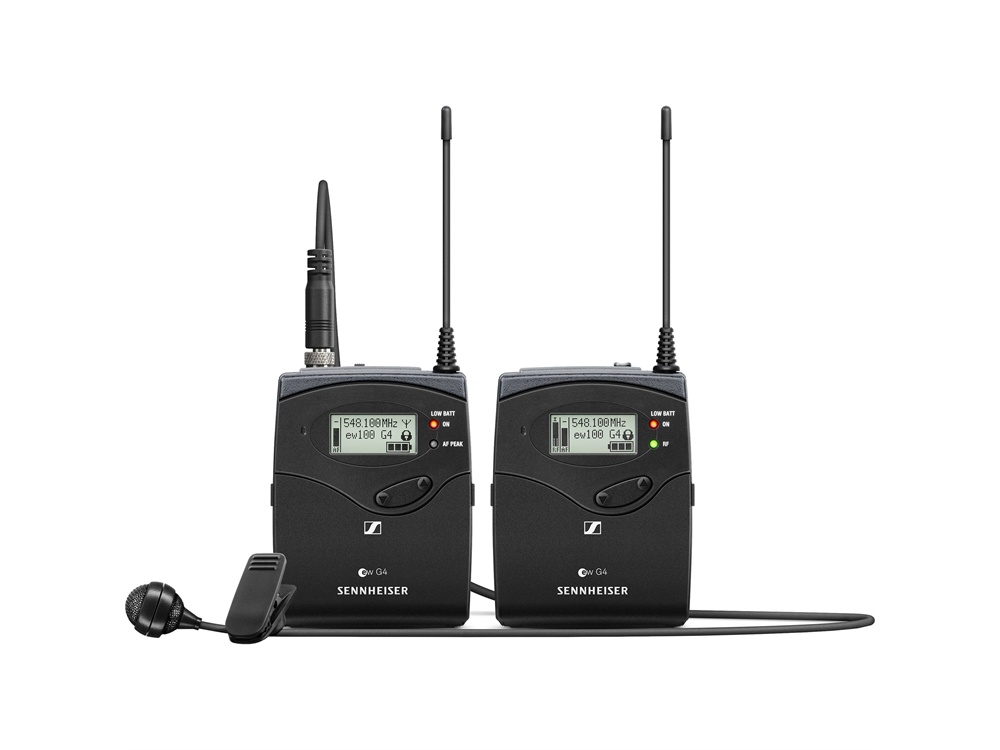 Sennheiser EW 122P G4 Camera-Mount Wireless Microphone System with ME 4 Lavalier Mic (B Band)