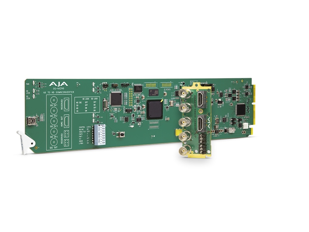 AJA openGear 4K/UltraHD-SDI to 3G-SDI Down-Converter with DashBoard support