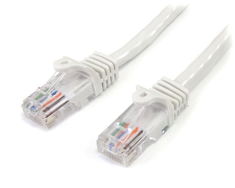 StarTech Snagless UTP Cat5e Patch Cable (White, 3m)
