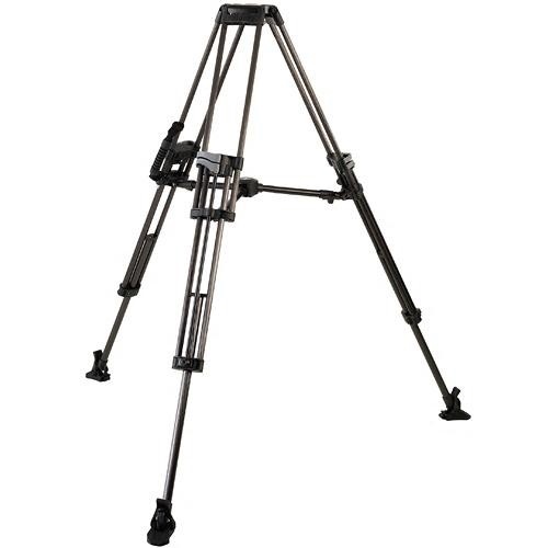 Miller 1576A Sprinter II 2-St Carbon Fibre Tripod w/ Mid-Level Spreader (993) and Rubber Feet (475)
