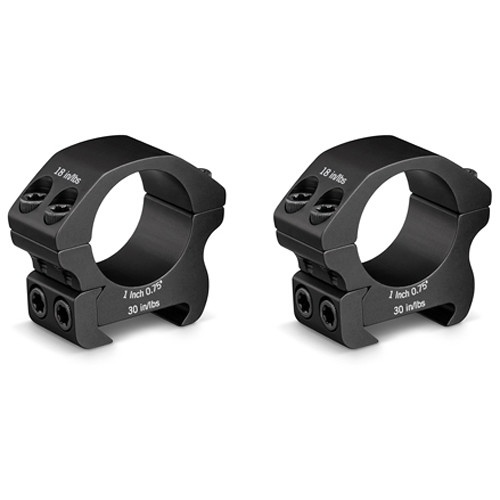 Vortex Pro Series Riflescope Ring Pair (1", Aluminium, High, Matte Black)