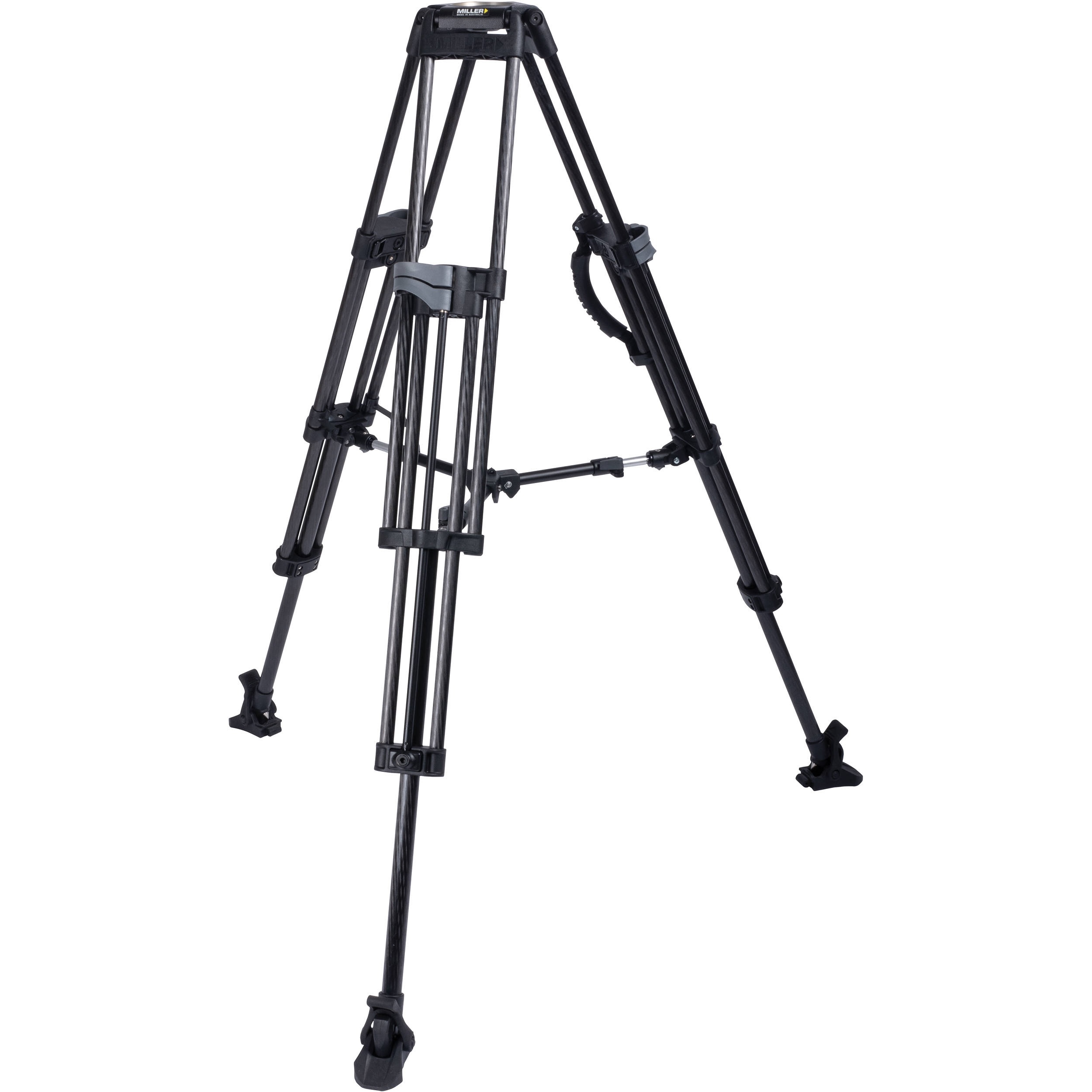 Miller 75 Sprinter II 2-St Carbon Fibre Tripod with Mid-Level Spreader (593) and Feet (475)