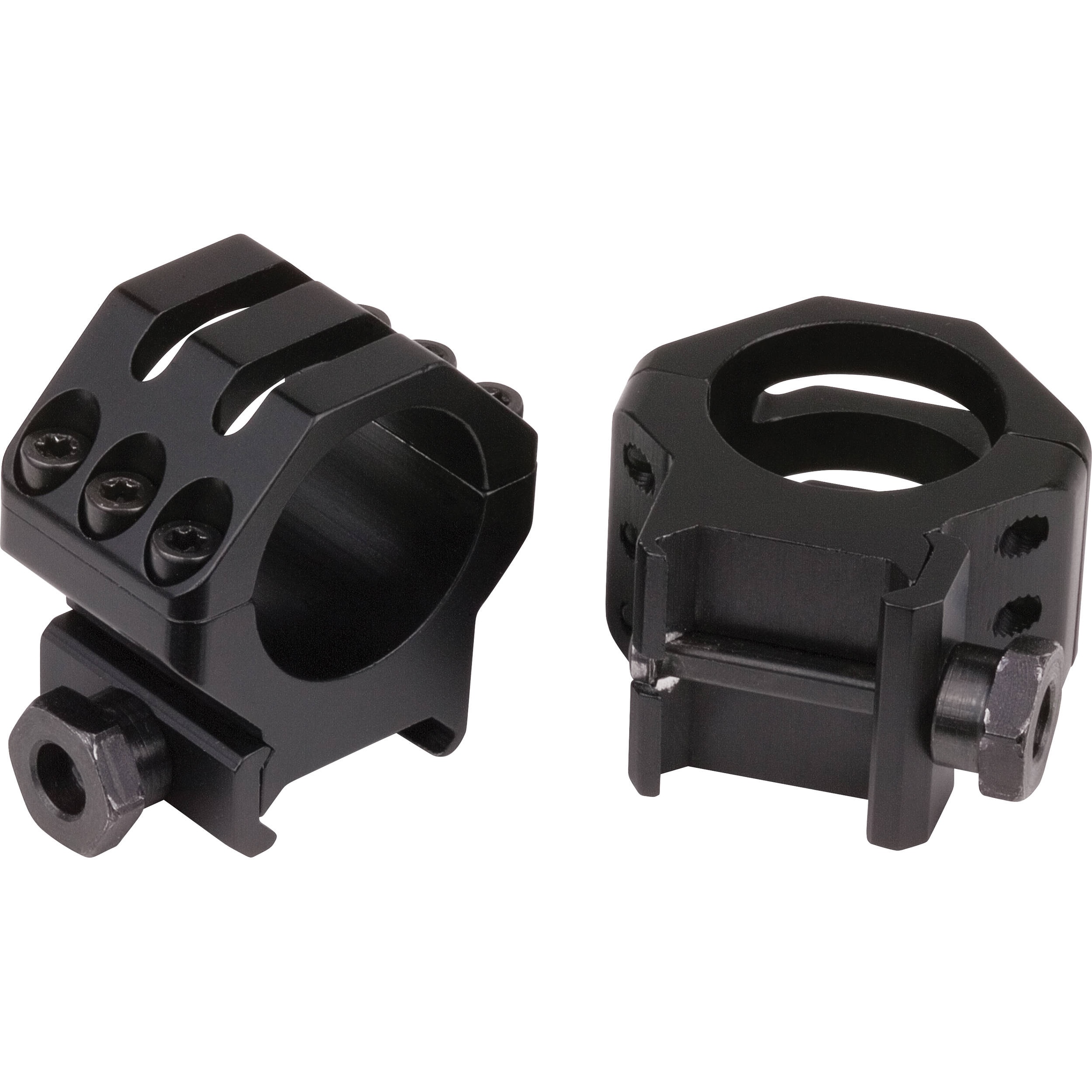 Weaver Six Hole Tactical Rings for 30mm Maintubes (High, Matte Black)