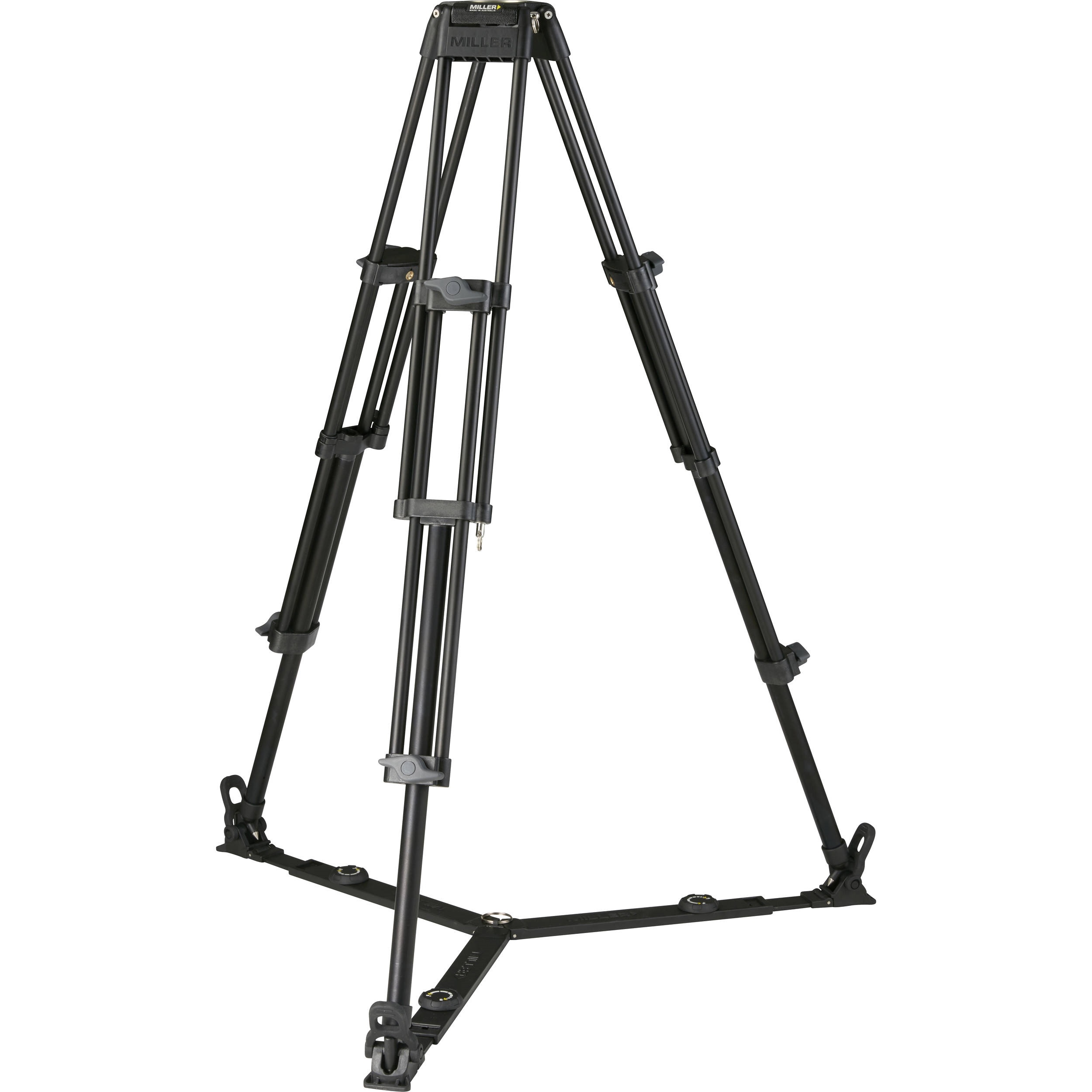 Miller 420G Toggle 2-St Alloy Tripod with Ground Spreader (411)