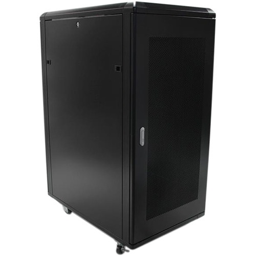StarTech 25 RU 36" Knock-Down Server Rack Cabinet with Casters (Black)