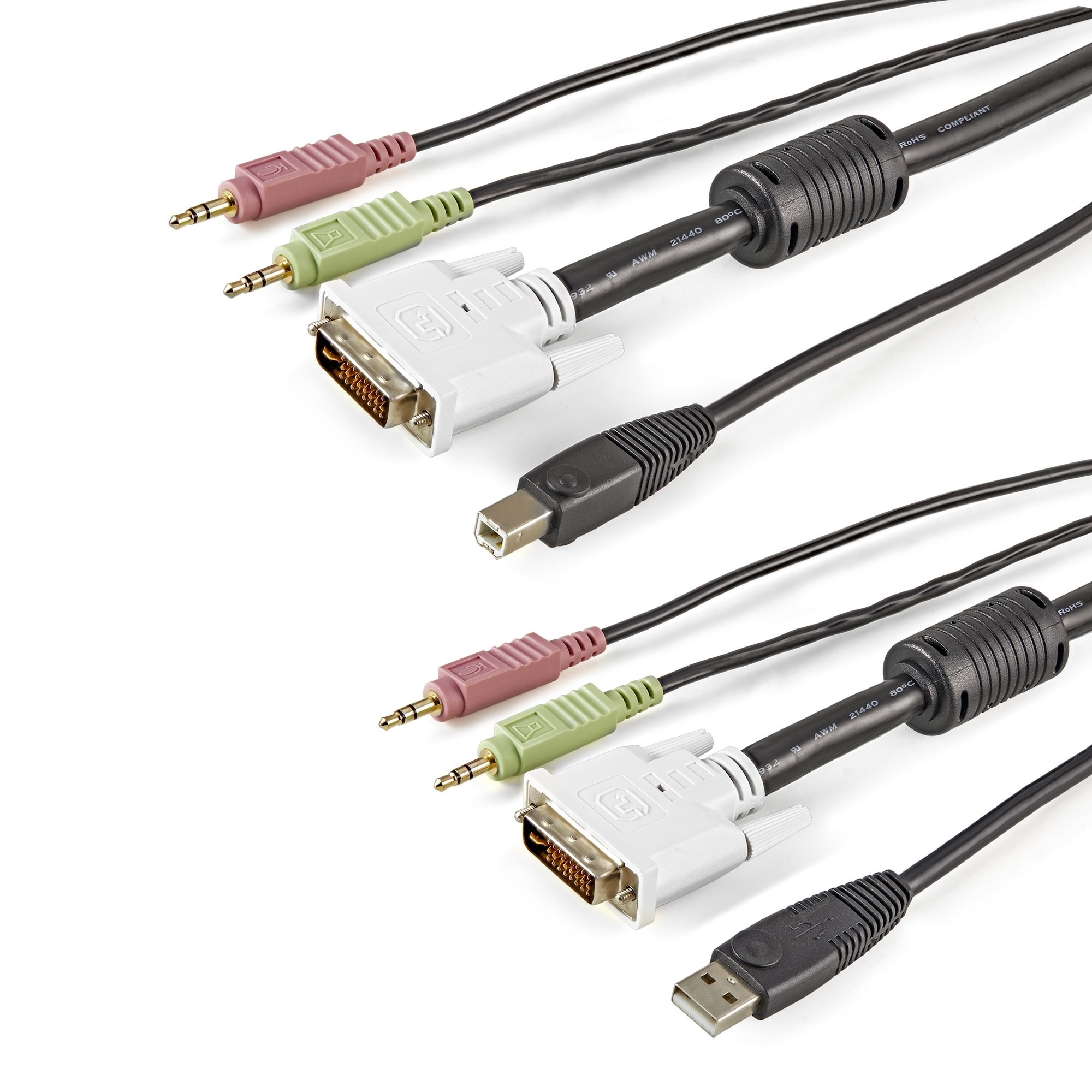 StarTech 4-in-1 USB DVI KVM Cable w/ Audio (1.5m)