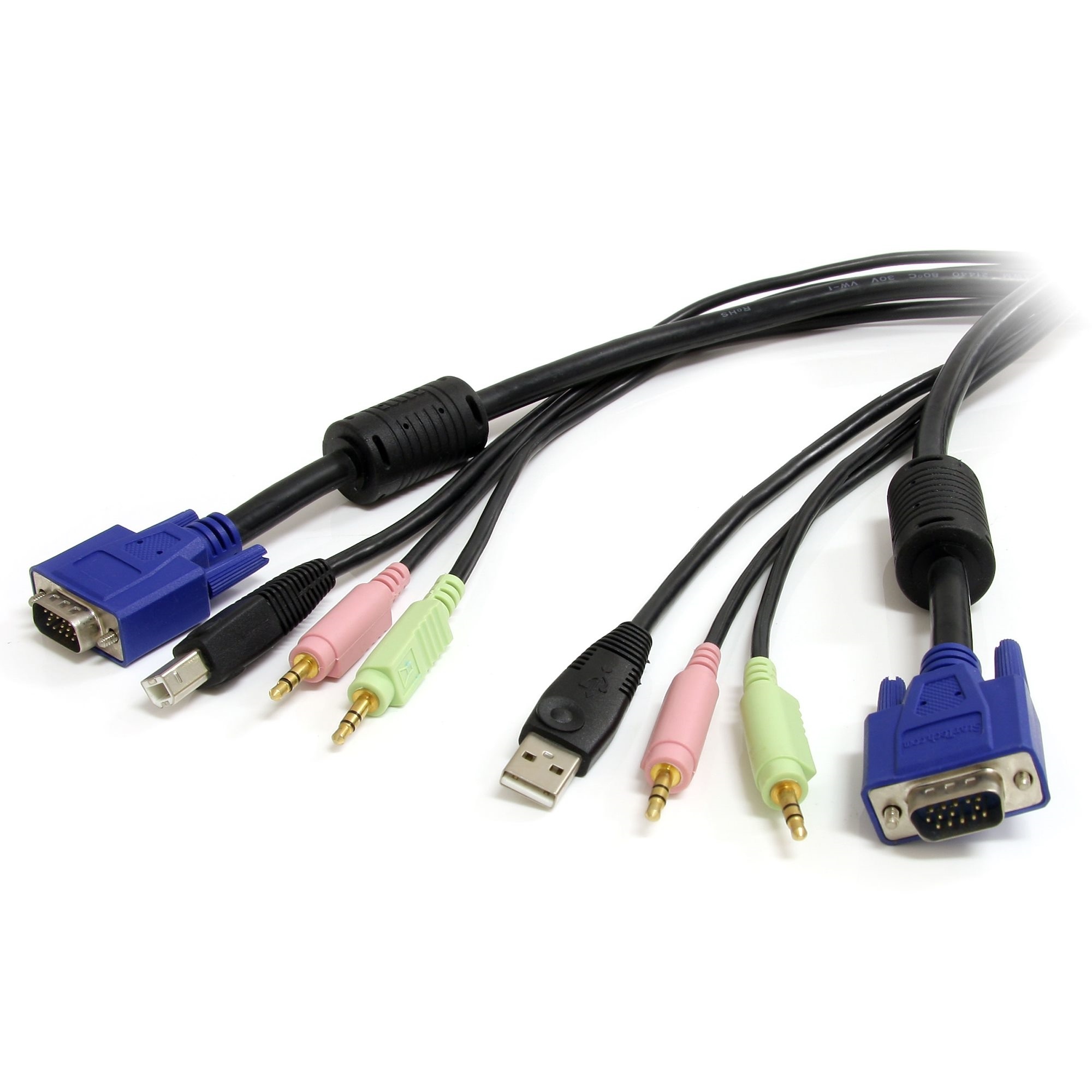 StarTech 4-in-1 USB VGA KVM Cable w/ Audio (3m)