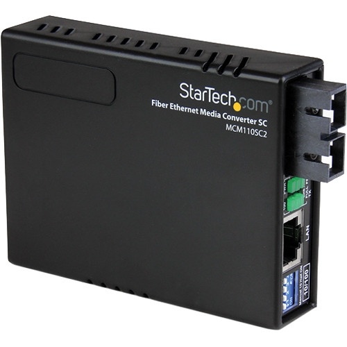 StarTech 10/100 Multi-Mode Fiber to Ethernet Media Converter (Black)