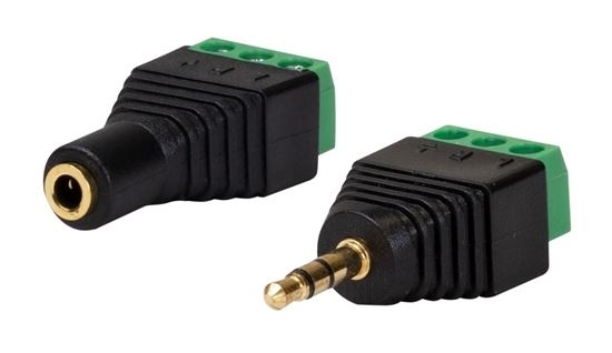 DYNAMIX 3.5mm Stereo to Wired Adapters (Pair, Male and Female)