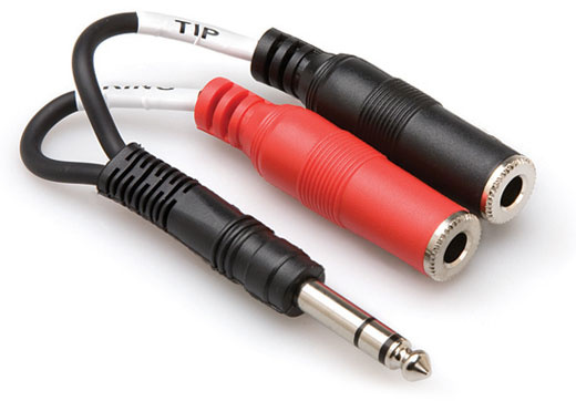 Hosa YPP-117 Stereo 1/4'' Breakout Cable