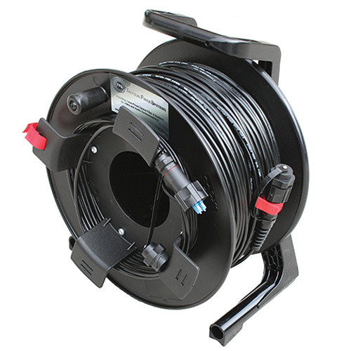 Tactical Fiber Systems Fibre Cable on Reel with BullsEye Connectors (500 ft)