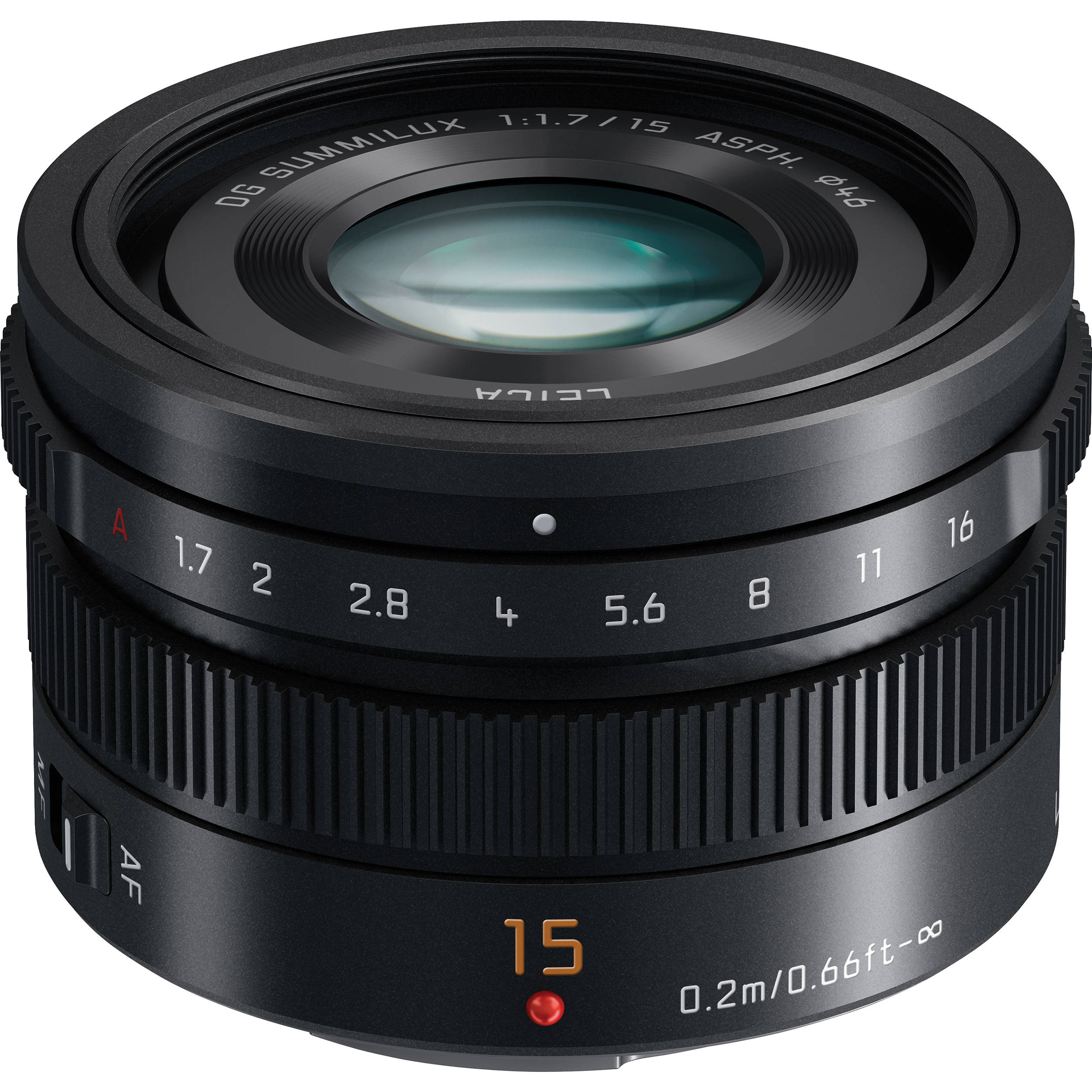Panasonic LUMIX G Leica DG Summilux 15mm f/1.7 ASPH. Lens (Black)