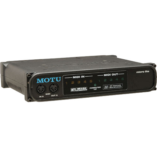 MOTU micro lite - 5 Input / 5 Output USB MIDI Interface for Mac and PC